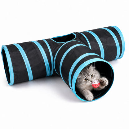 3-Vägs Kattunnel med Hängande Boll
