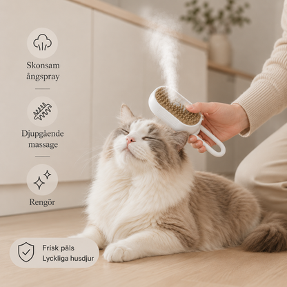 SteamGlow Groomingborste – 3-i-1