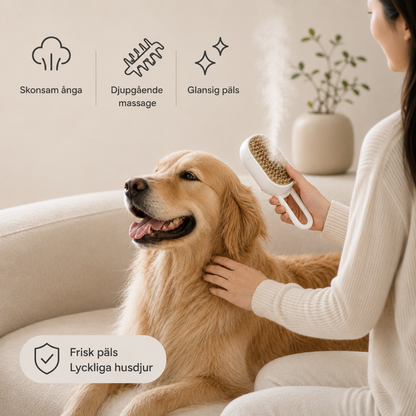 SteamGlow Groomingborste – 3-i-1