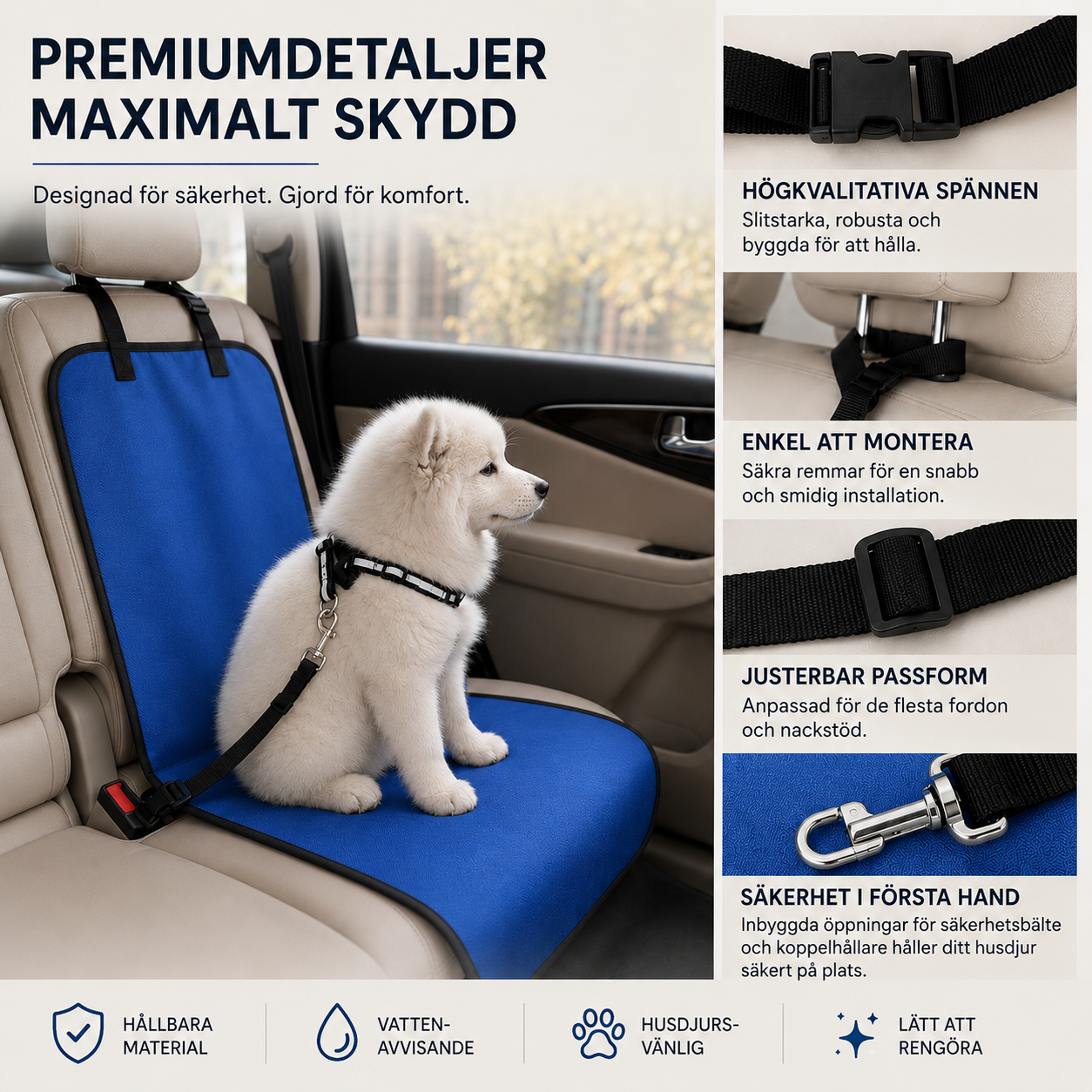 Vattentätt Bilskydd för Hund & Katt