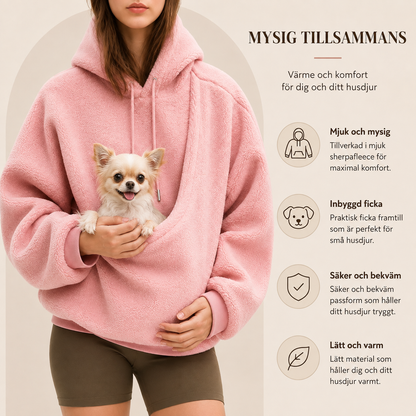 Sherpa Hoodie med Husdjursficka, Dam