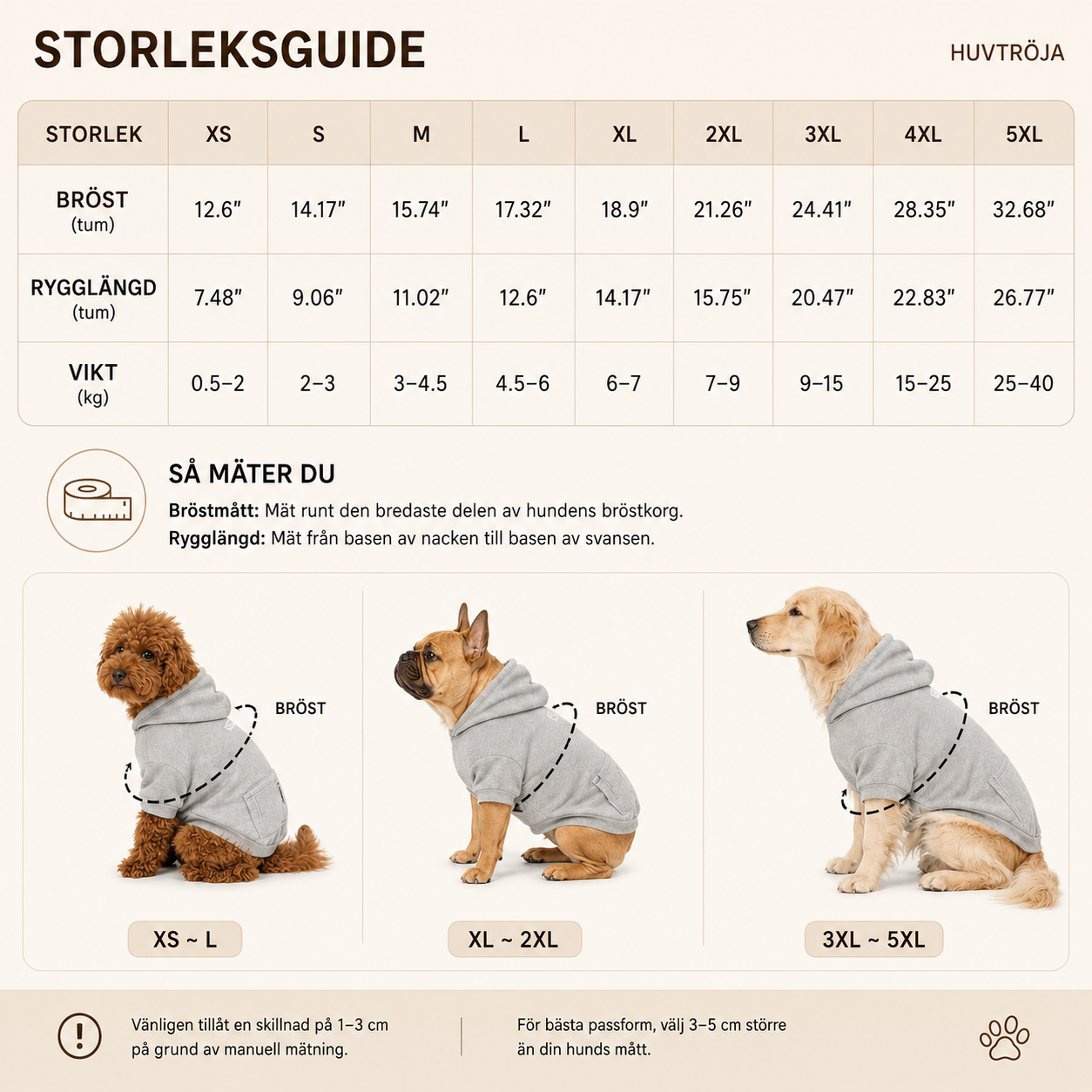 Hundhoodie med Dragkedjeficka