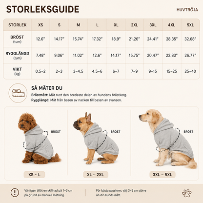Hundhoodie med Dragkedjeficka