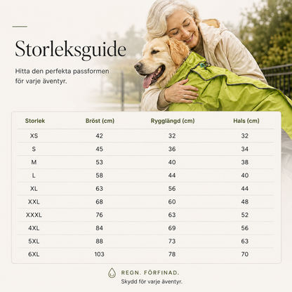 Regnoverall för Hund med Huva