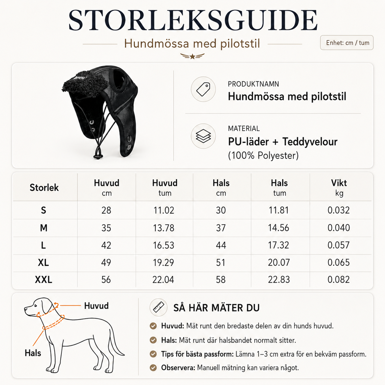 Varm Hundmössa i Pilotmodell