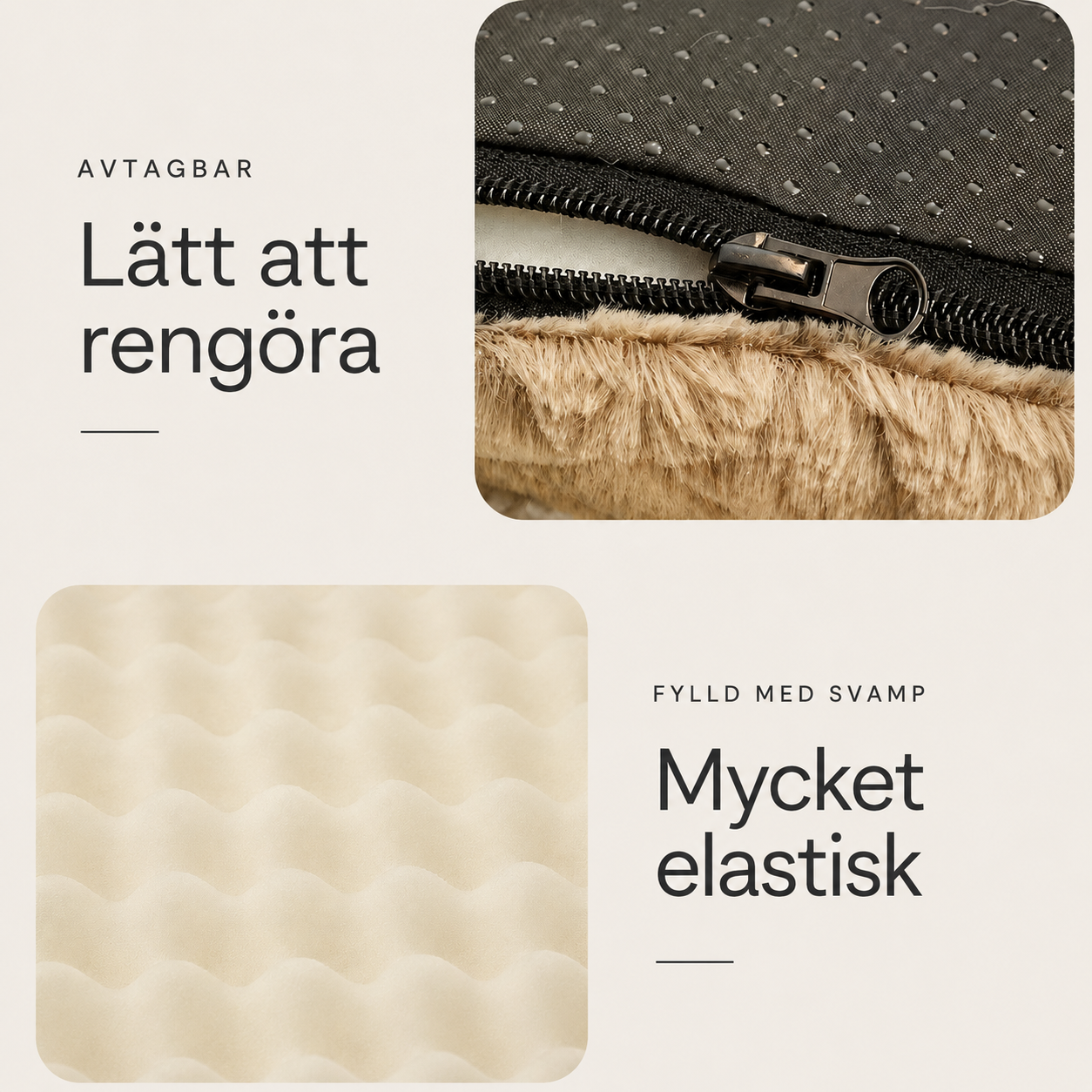 Plysch Hundsäng i Fuskpäls