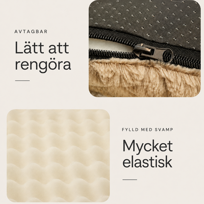 Plysch Hundsäng i Fuskpäls