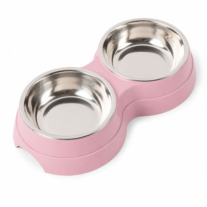 Premium Dubbelskål för Katt & Liten Hund