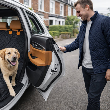 Quiltat Bilskydd för Hund – Baksäte