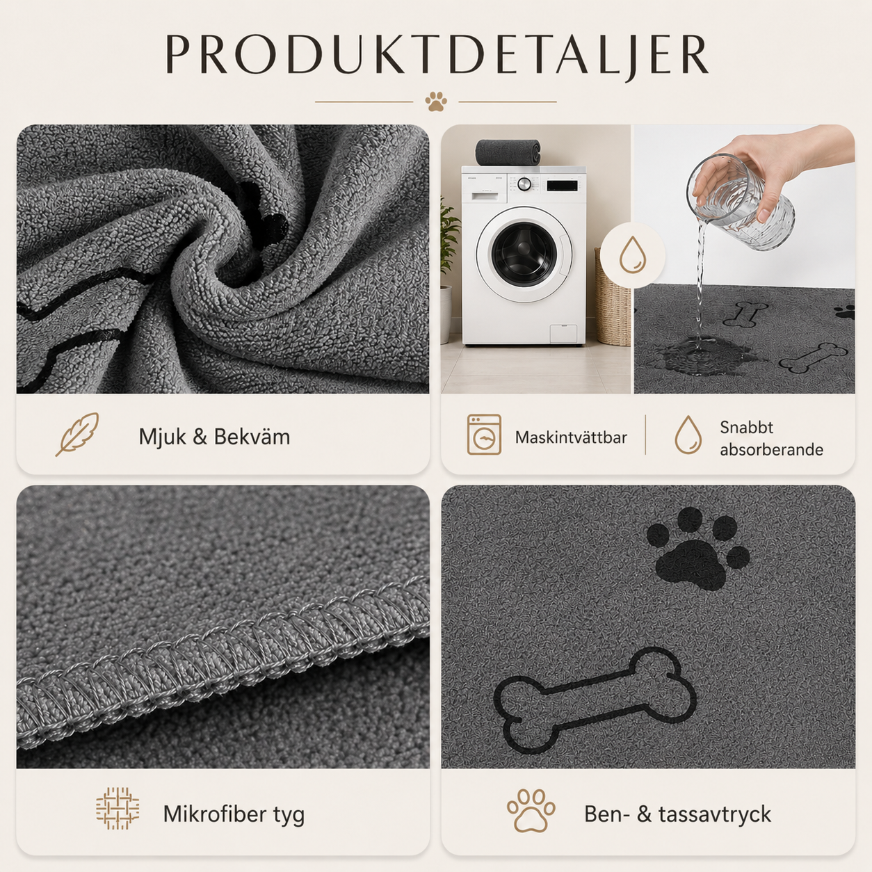 Mikrofiberhandduk för Hund & Katt