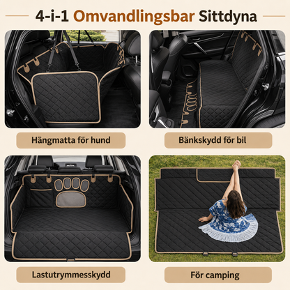 Quiltat Bilskydd för Hund – Baksäte