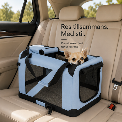 Hopfällbar Transportbur för Hund & Katt