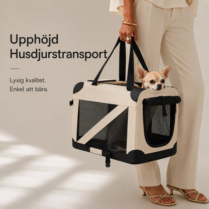 Hopfällbar Transportbur för Hund & Katt