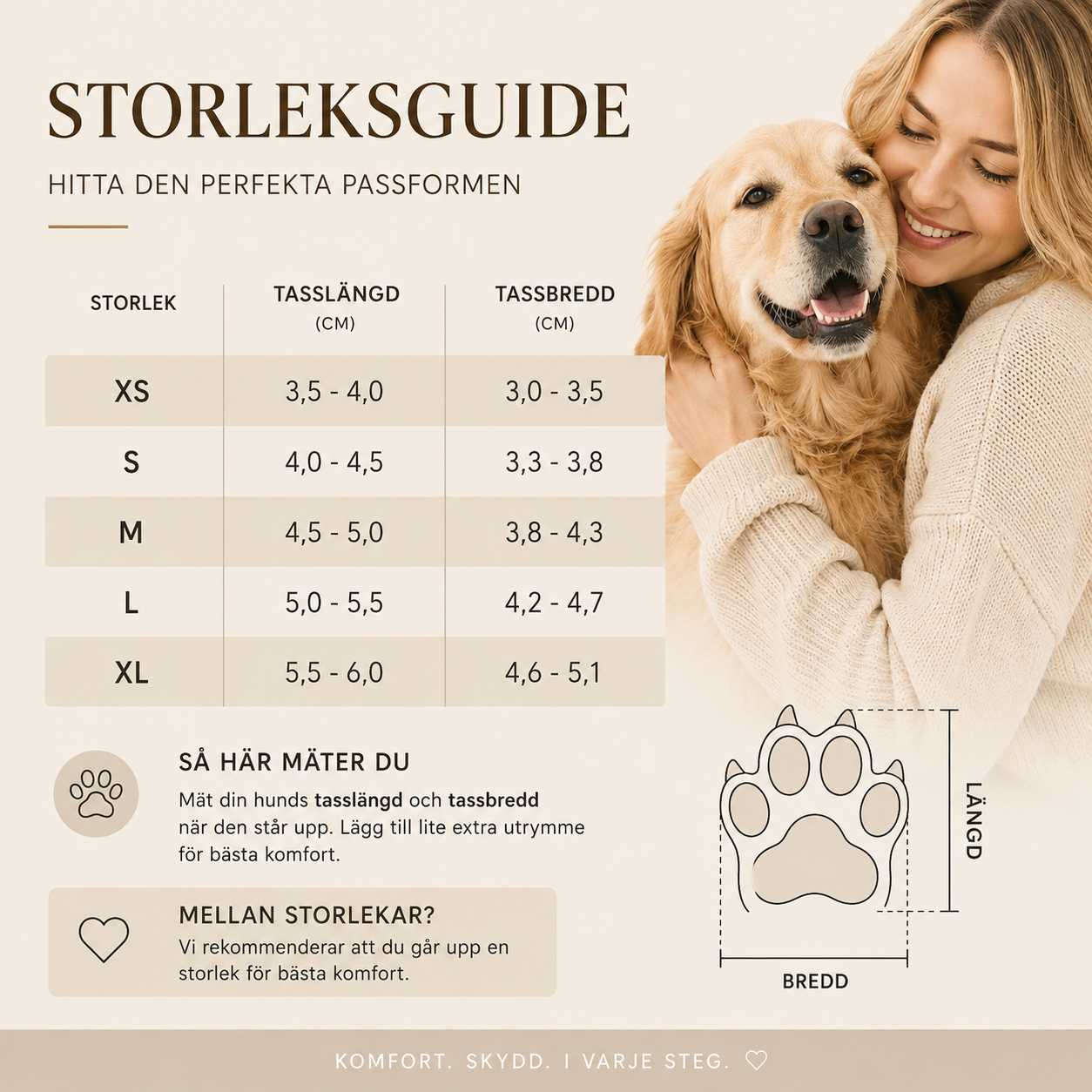 Reflekterande Hundskor, 4-Pack