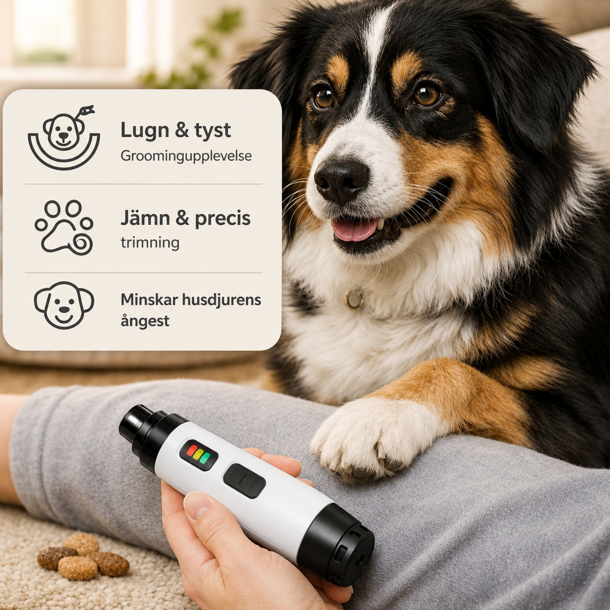 Tyst USB-Kloslip för Hund & Katt