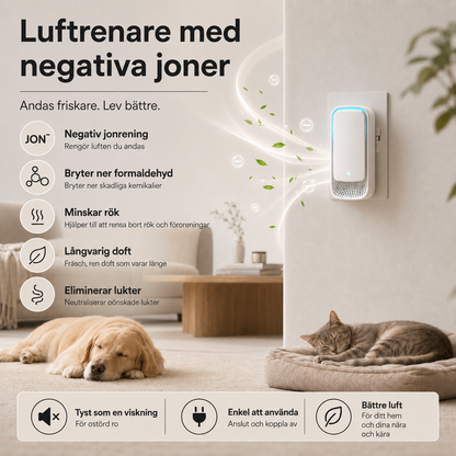 4-Pack Luftrenare med Negativa Joner