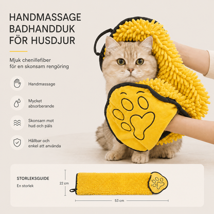 Torkhandske i Chenille för Hund & Katt