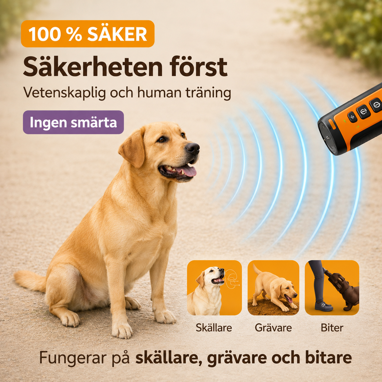 Ultraljudstränare för Hund med LED-Lampa