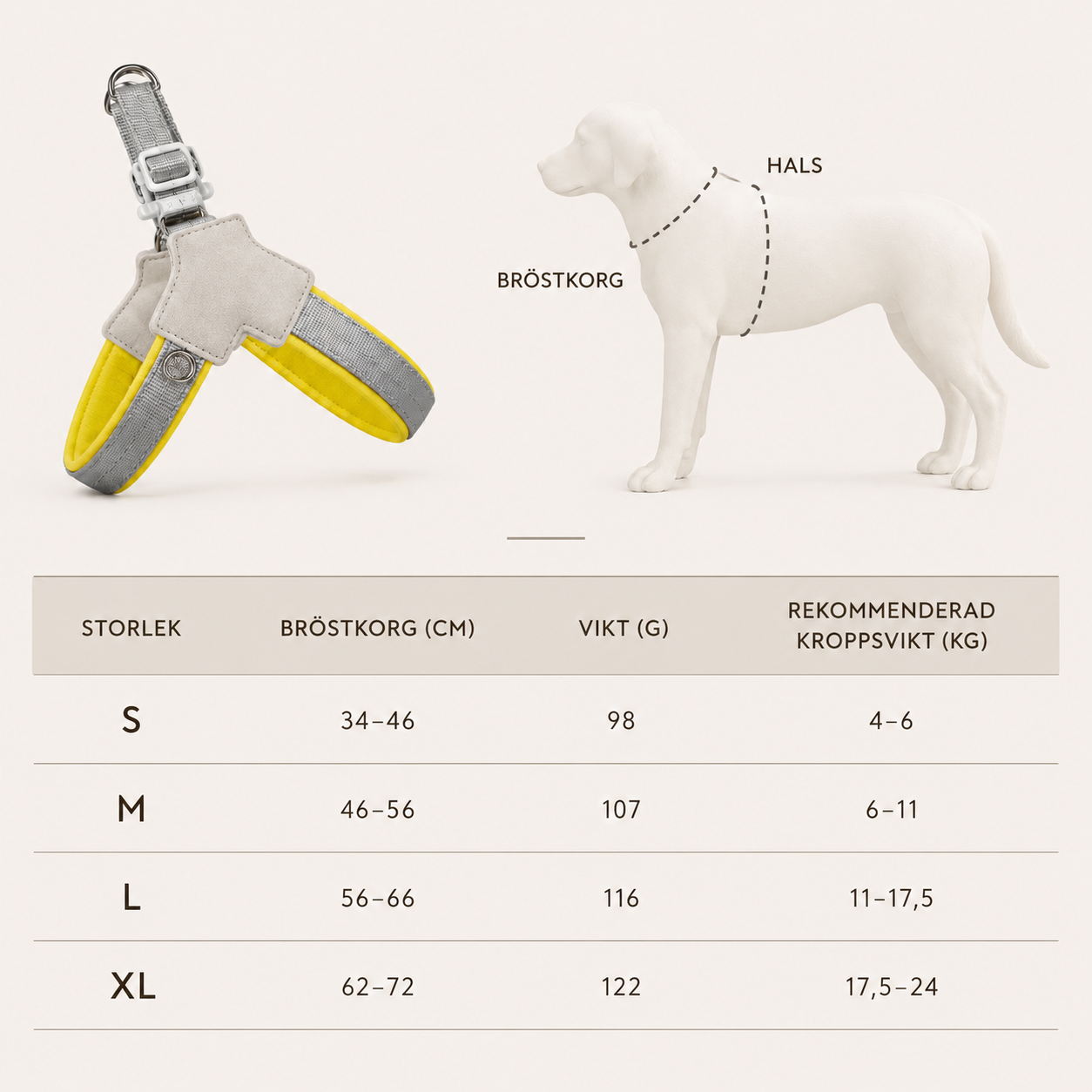Anti-Drag Hundsele – Reflekterande