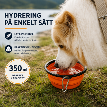 Hopfällbar Reseskål för Hund & Katt